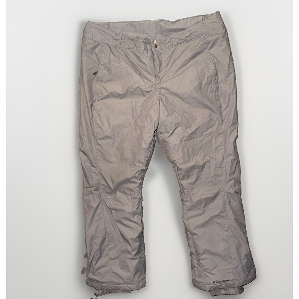 Columbia Mens Ski Snowboard Pants Size 2X XXL Silver Gray Waterproof Outdoors